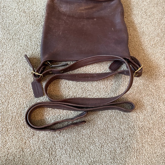 Brown Leather Womensor MensBag two straps